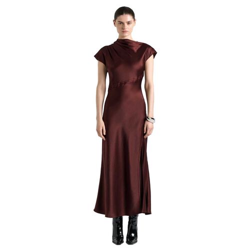 Cue Satin Bind Detail Midi Dress